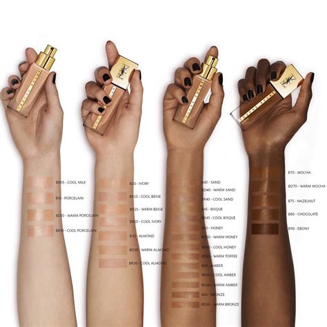 ysl touche éclat le teint crème|YSL touche eclat shade chart.